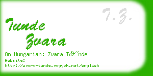 tunde zvara business card